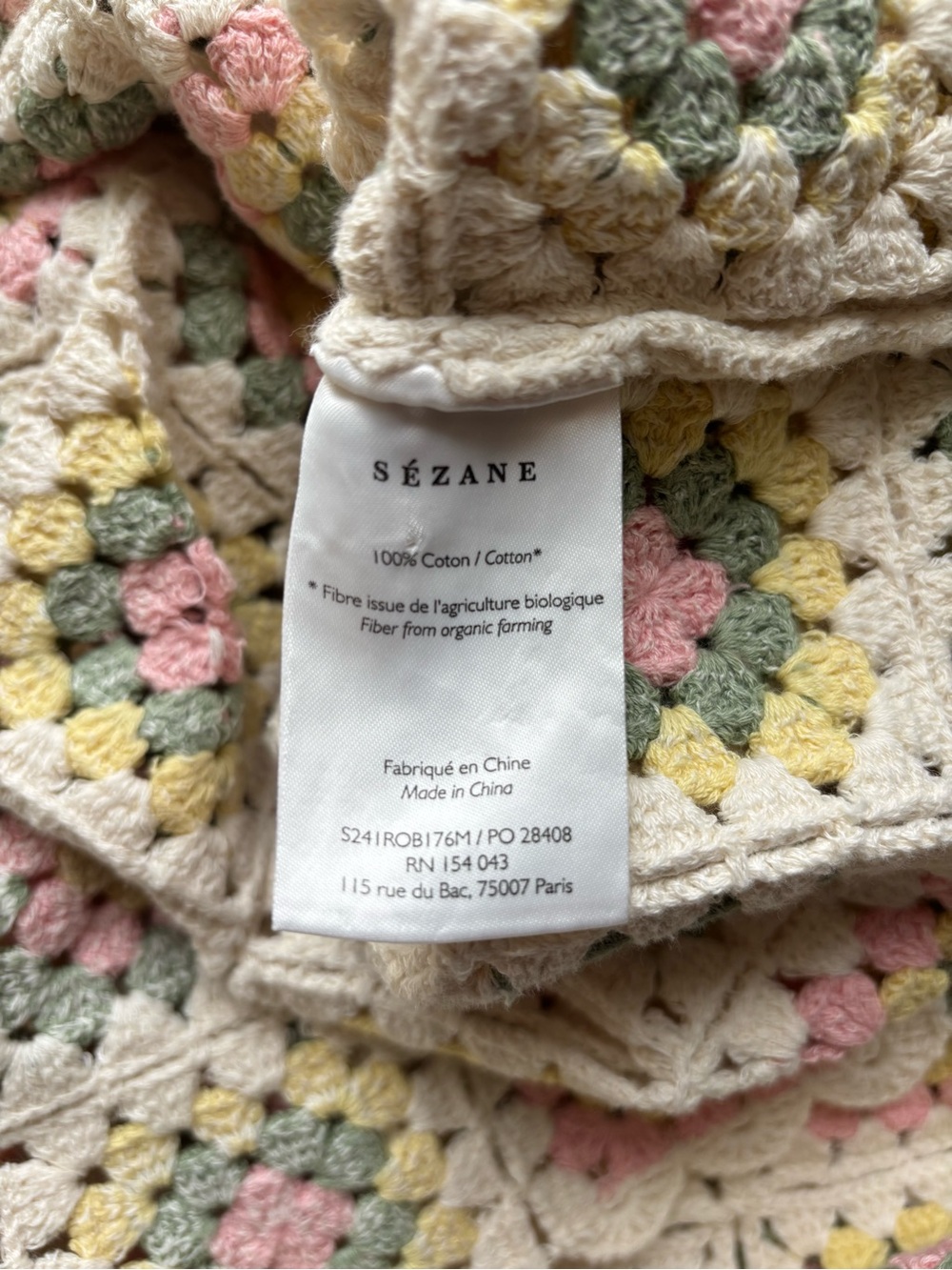 Sézane Anatolie Organic Cotton Crochet Short Dress XS - Picture 4 of 8